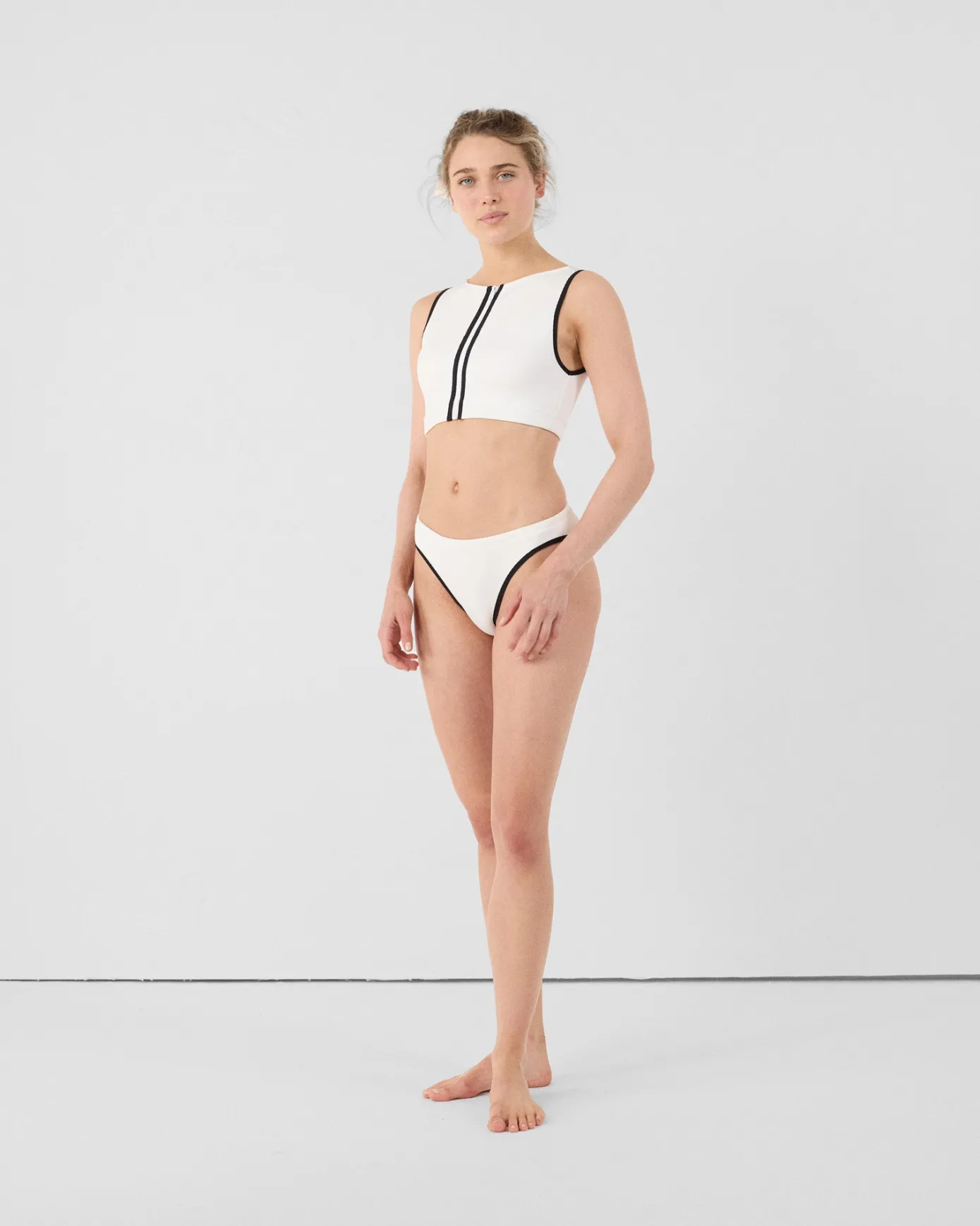 Bas de maillot de bain en néoprène Blanc Jisoo bottom
