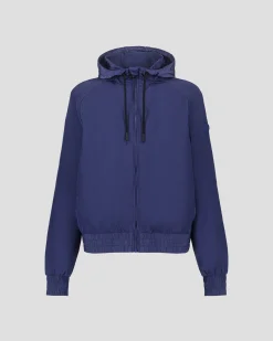 Blouson coupe-vent léger à capuche Bleu mystique Alize