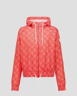 Blouson coupe-vent léger à capuche Mono rouge feu Alize monogram
