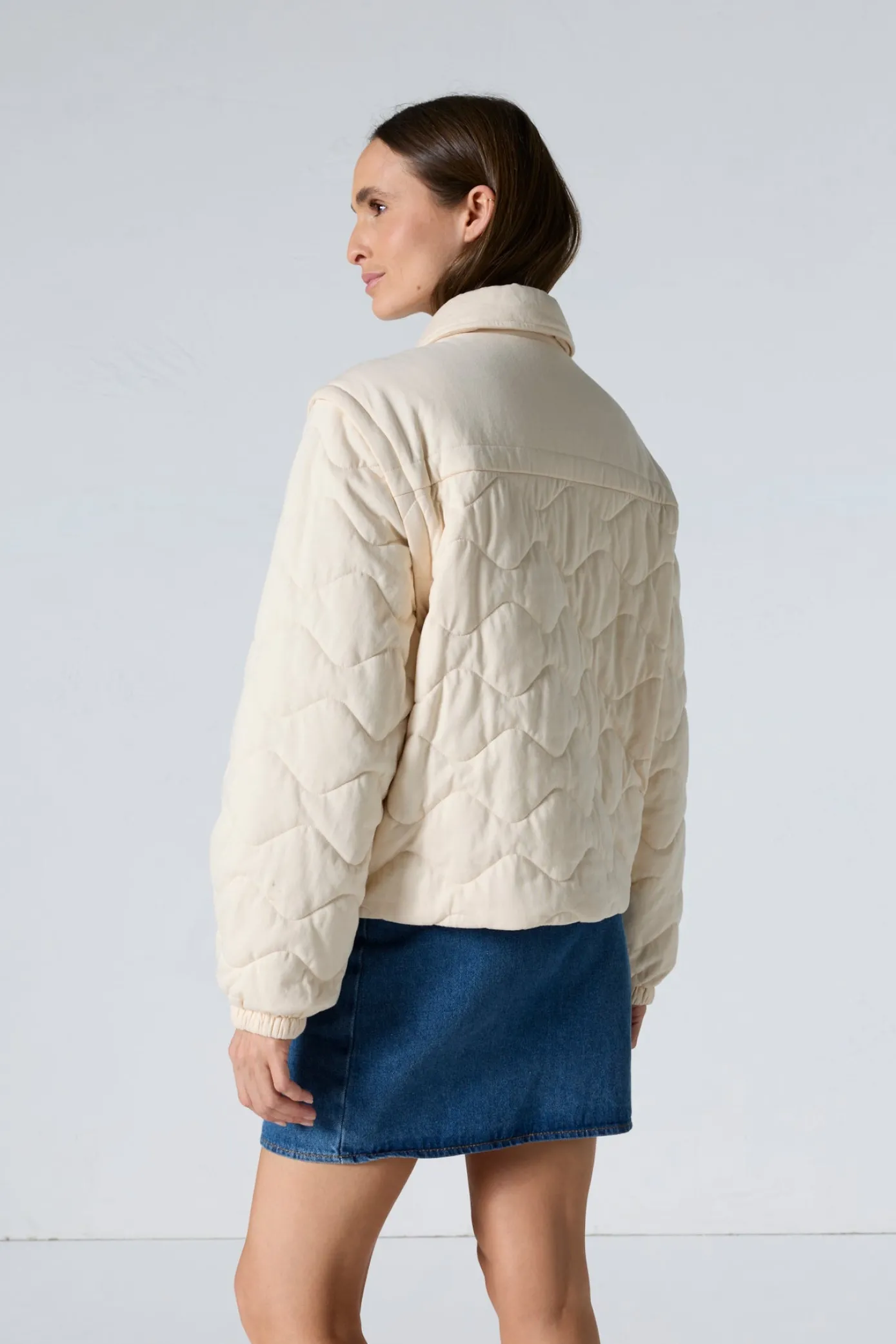 Bomber manches amovibles Vanille sucrée/Sable fumé Sacha