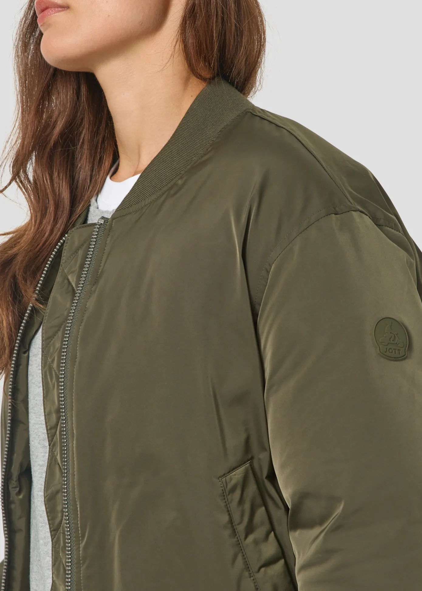 Bomber satin Army foncé Inael