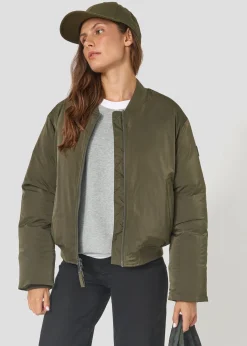 Bomber satin Army foncé Inael