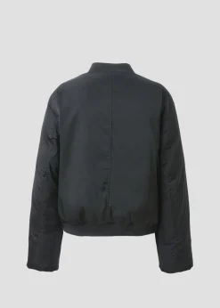 Bomber satin Noir Inael
