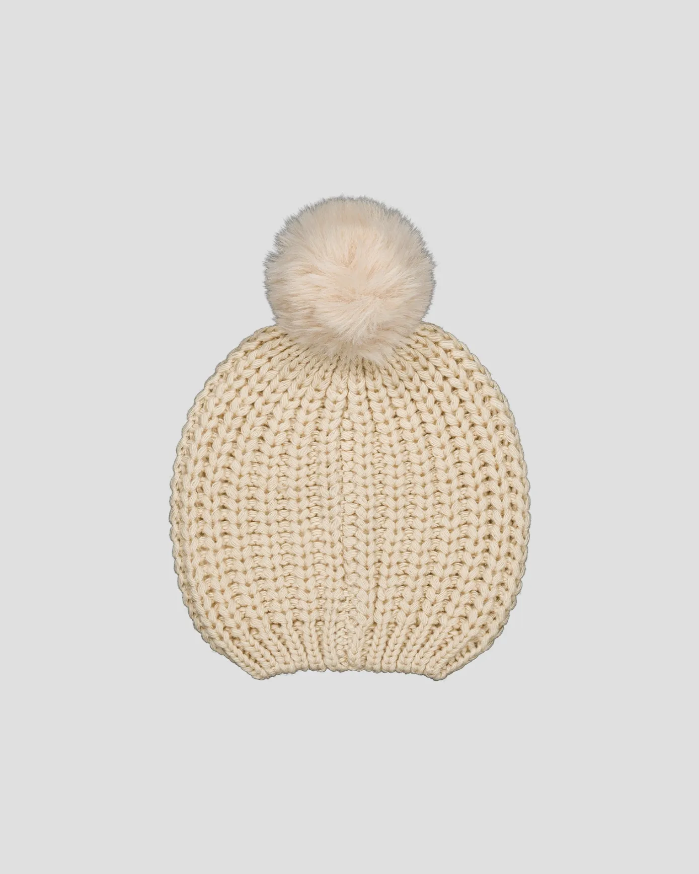 Bonnet à pompons Naturel Langley