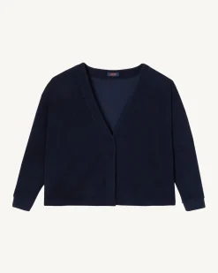 Cardigan éponge à manches longues Marine Pamplona