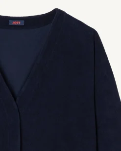 Cardigan éponge à manches longues Marine Pamplona