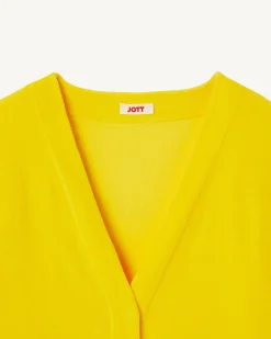 Cardigan éponge à manches longues Citron Pamplona