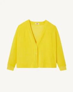Cardigan éponge à manches longues Citron Pamplona