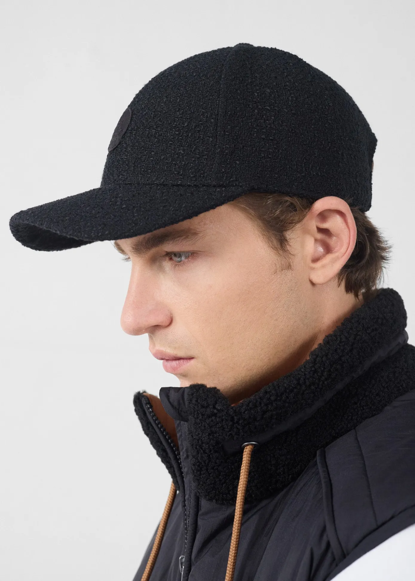 Casquette en tweed Noir Fox