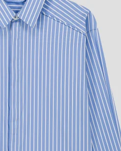 Chemise enfant en popeline Bleu céleste rayé Harold stripe