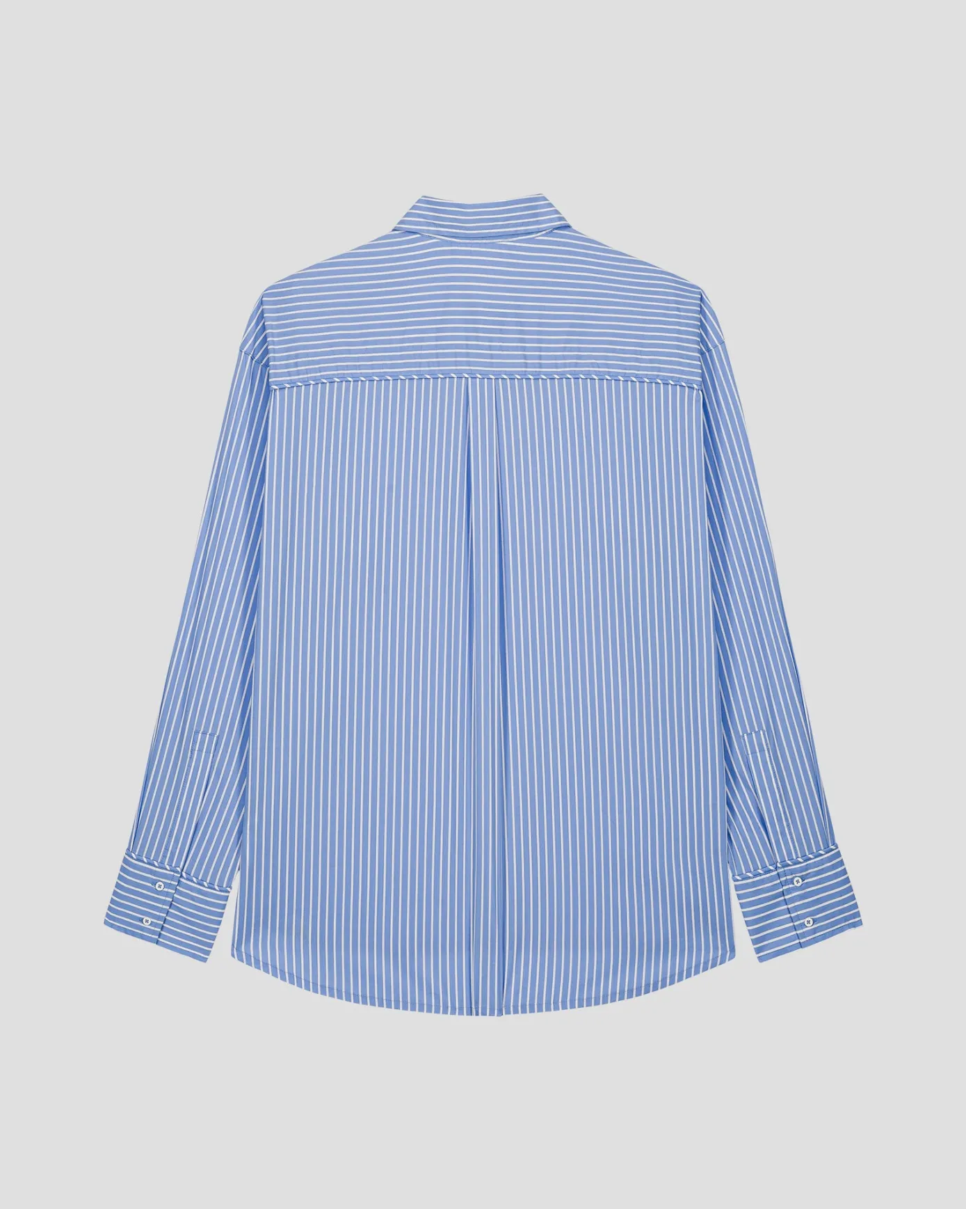 Chemise mixte en popeline Bleu céleste rayé Duffy stripe