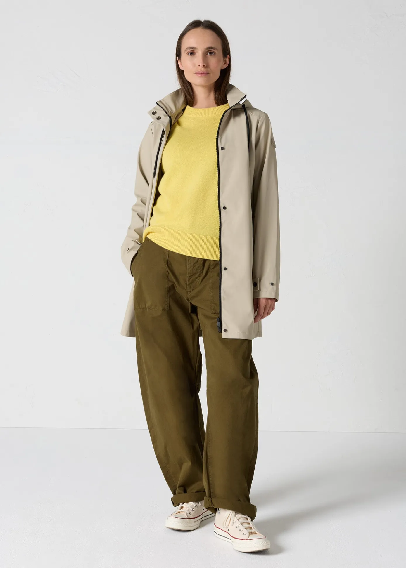 Coupe-vent mi-long Beige Denisa