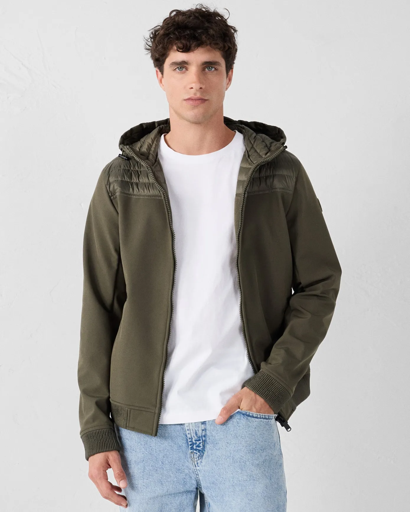 Doudoune bi-matière softshell Army Paco 2.0