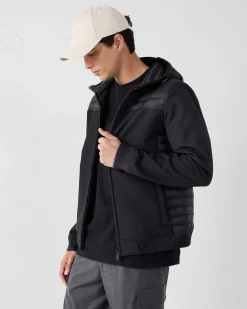 Doudoune bi-matière softshell Noir Paco 2.0