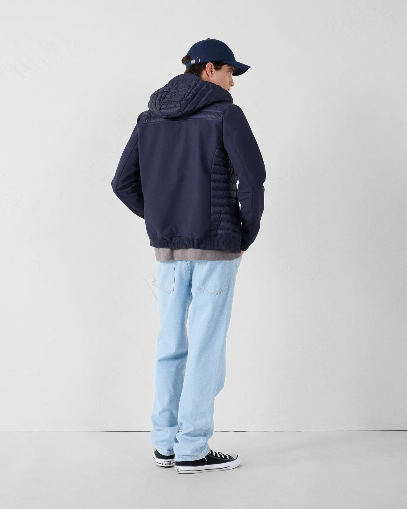 Doudoune bi-matière softshell Marine Paco 2.0