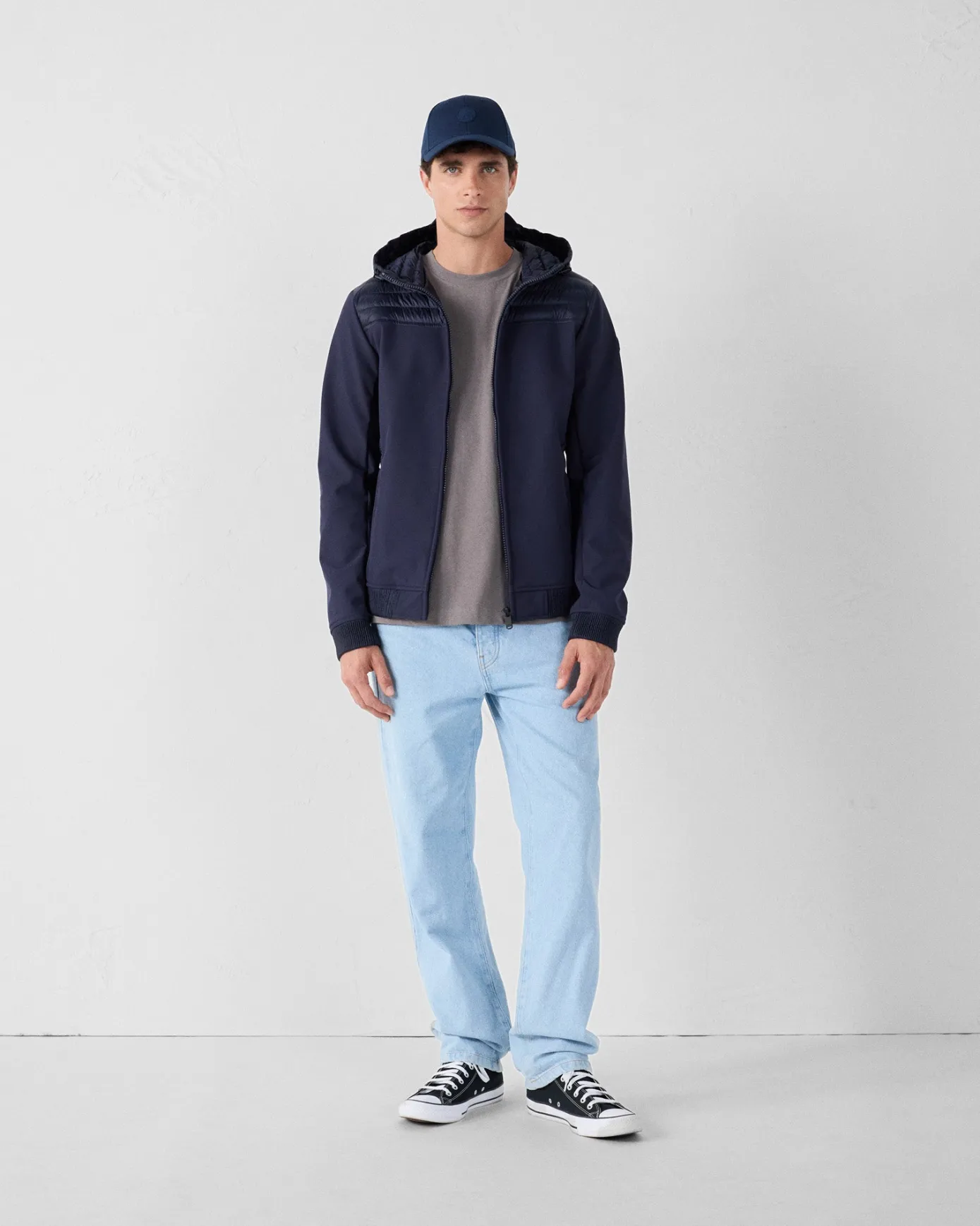 Doudoune bi-matière softshell Marine Paco 2.0