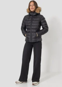 Doudoune à capuche Grand Froid Noir Luxe