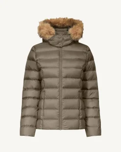 Doudoune à capuche Grand Froid Taupe Luxe