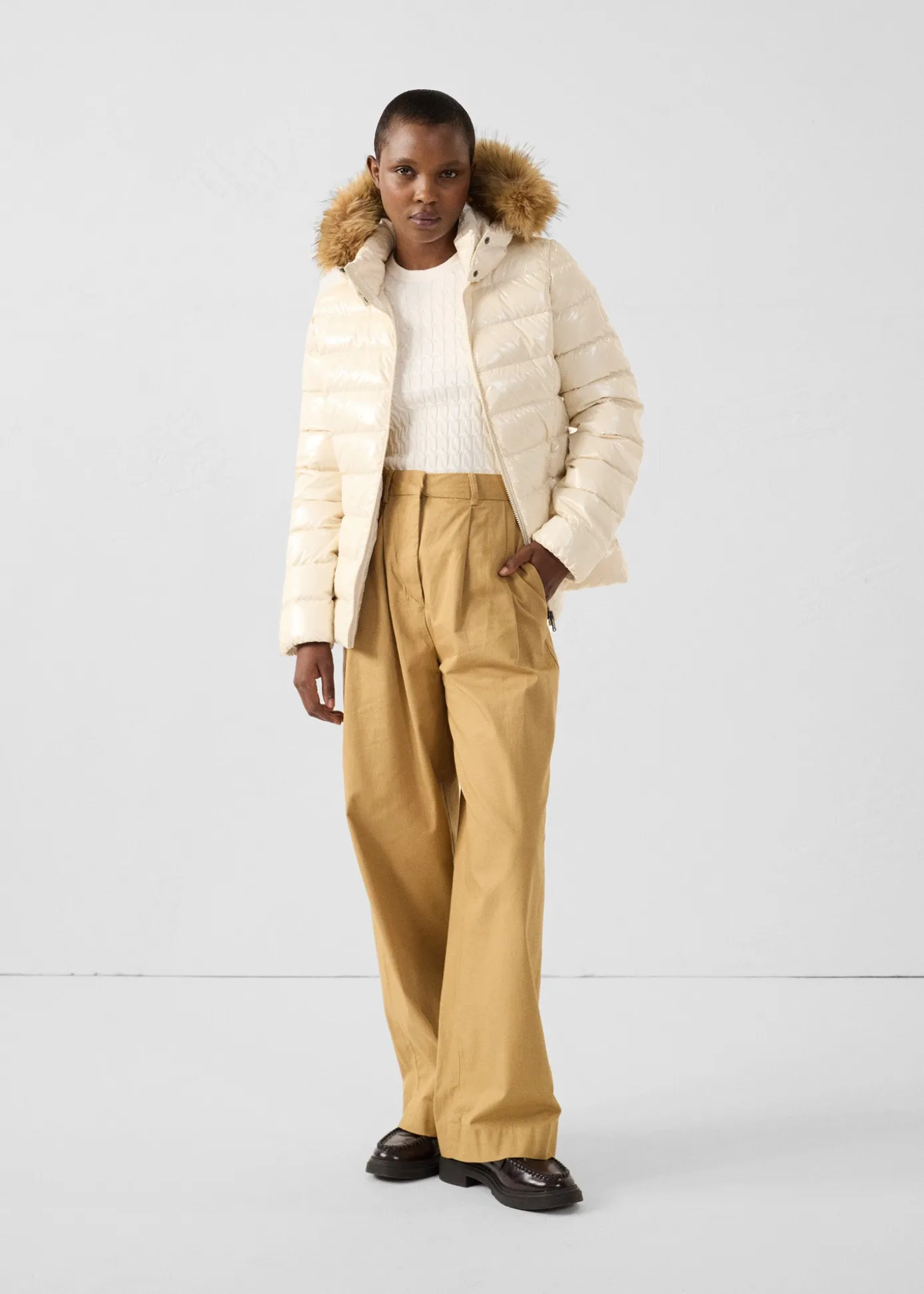 Doudoune à capuche Grand Froid Naturel Luxe laquée