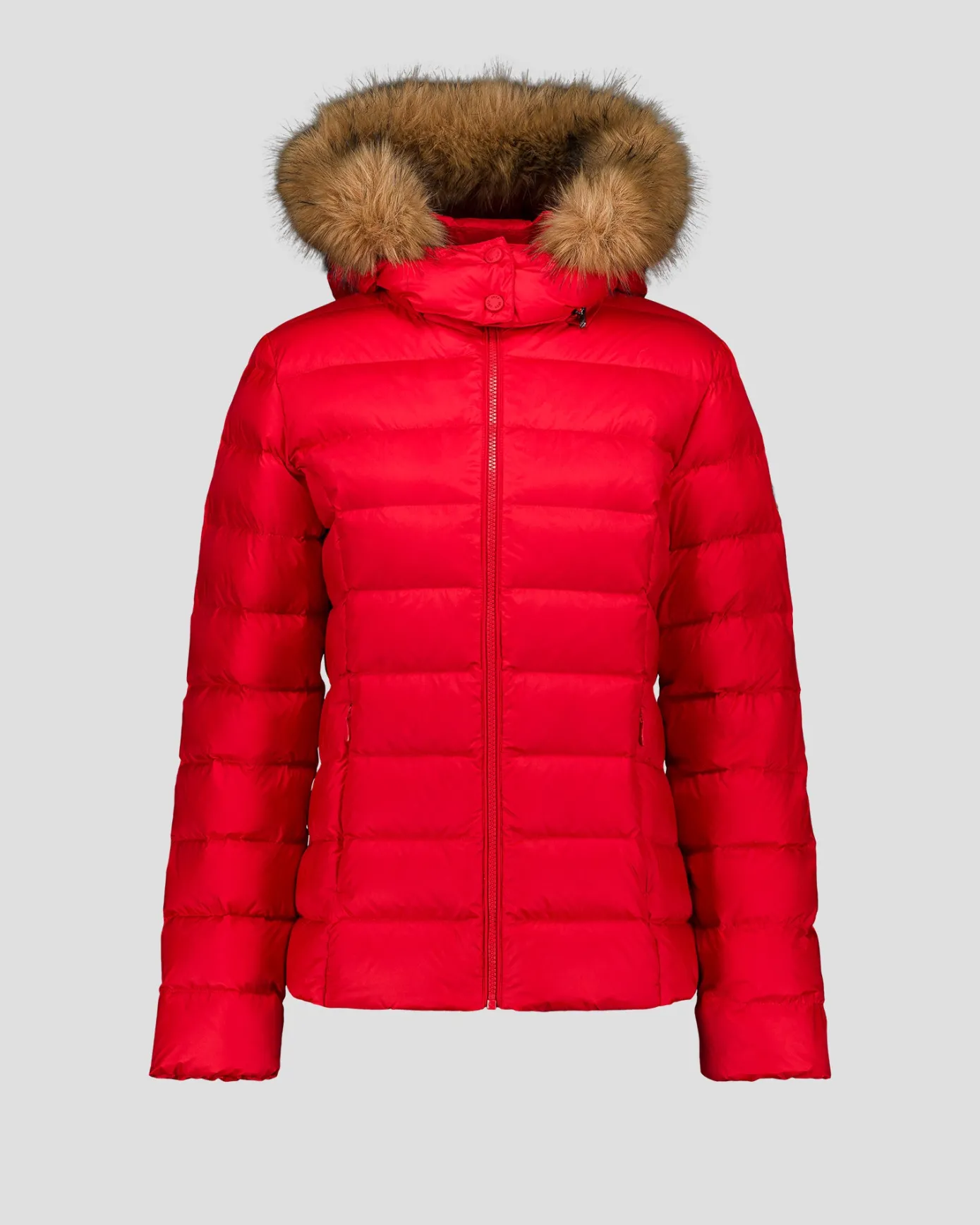 Doudoune à capuche Grand Froid Rouge carmin Luxe