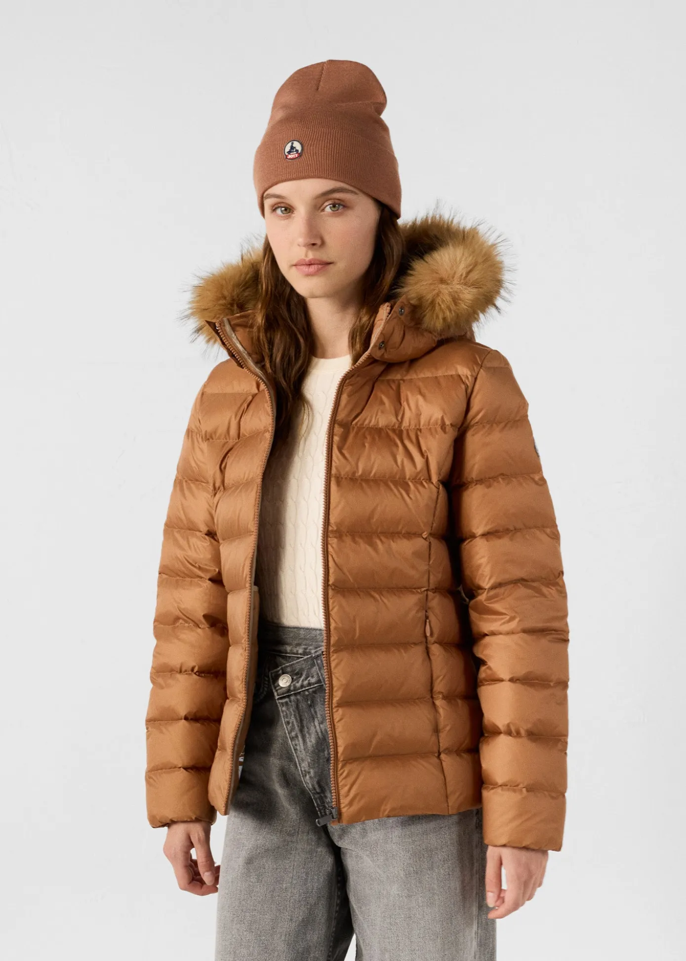Doudoune à capuche Grand Froid Sucre roux Luxe