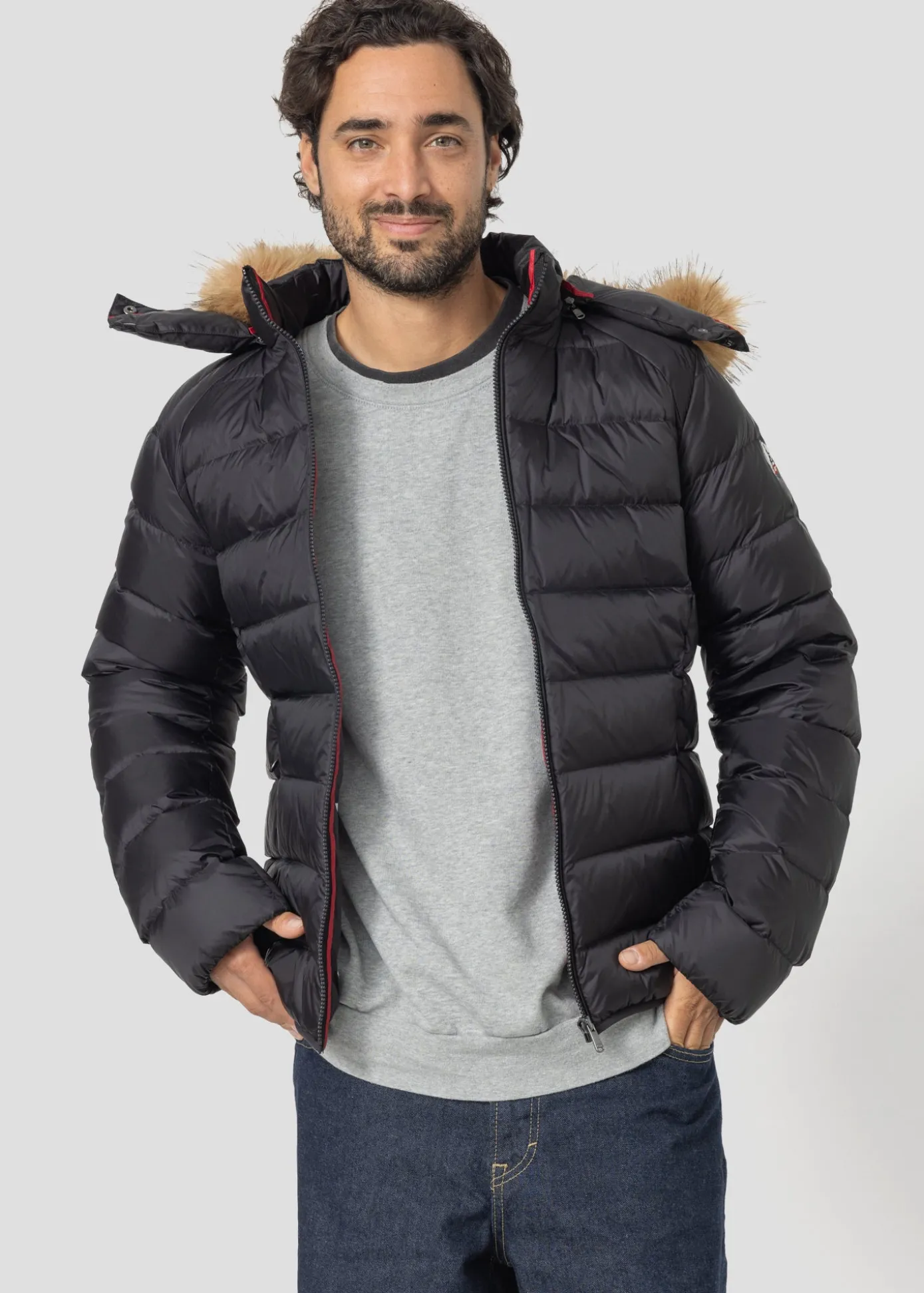 Doudoune à capuche Grand Froid Noir Prestige