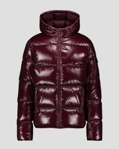Doudoune à capuche Grand Froid Cerise noir Java laquée
