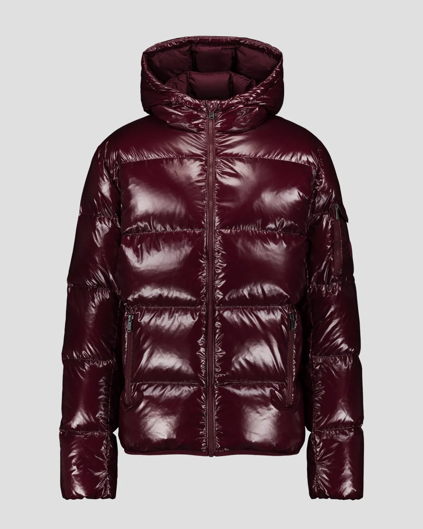 Doudoune à capuche Grand Froid Cerise noir Java laquée