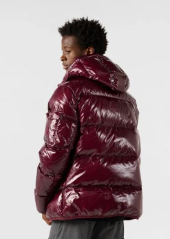 Doudoune à capuche Grand Froid Cerise noir Java laquée