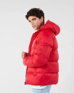 Doudoune à capuche Grand Froid Rouge carmin Java