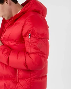 Doudoune à capuche Grand Froid Rouge carmin Java
