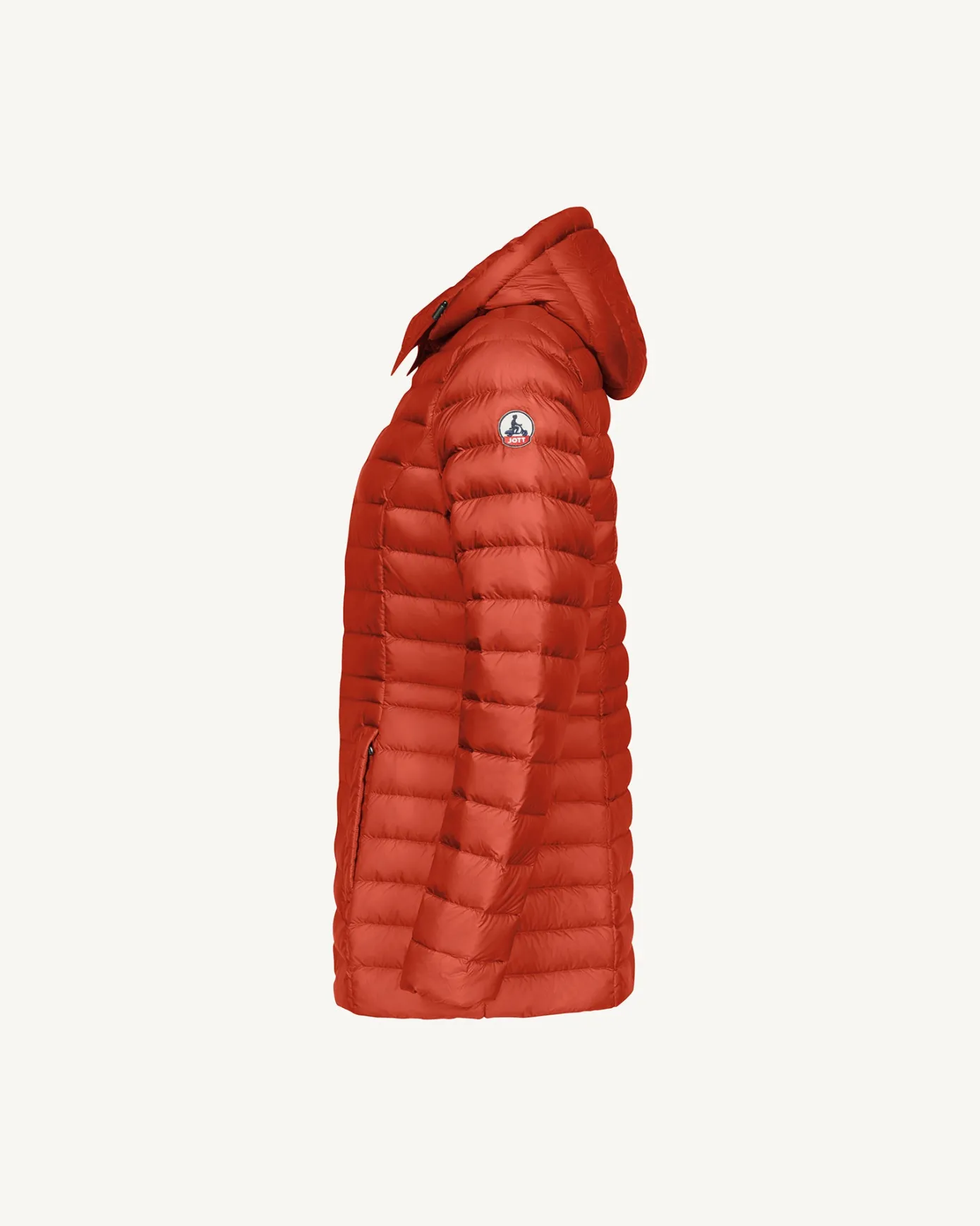 Doudoune à capuche mi-longue Brique Nour 2.0
