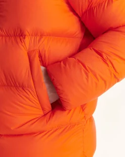 Doudoune courte à capuche Orange foncé Prestige 2.0