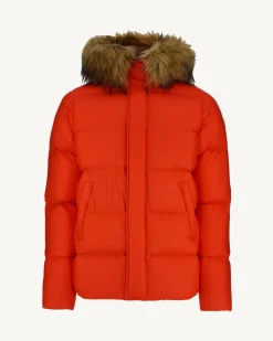 Doudoune courte à capuche Orange foncé Prestige 2.0