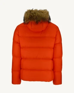 Doudoune courte à capuche Orange foncé Prestige 2.0
