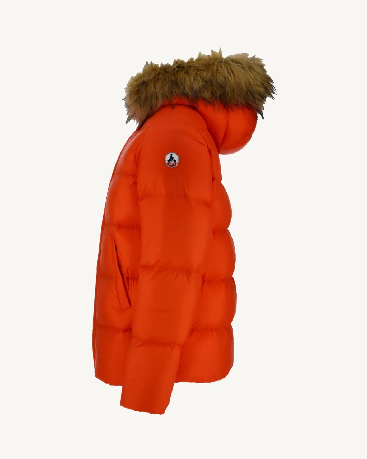 Doudoune courte à capuche Orange foncé Prestige 2.0