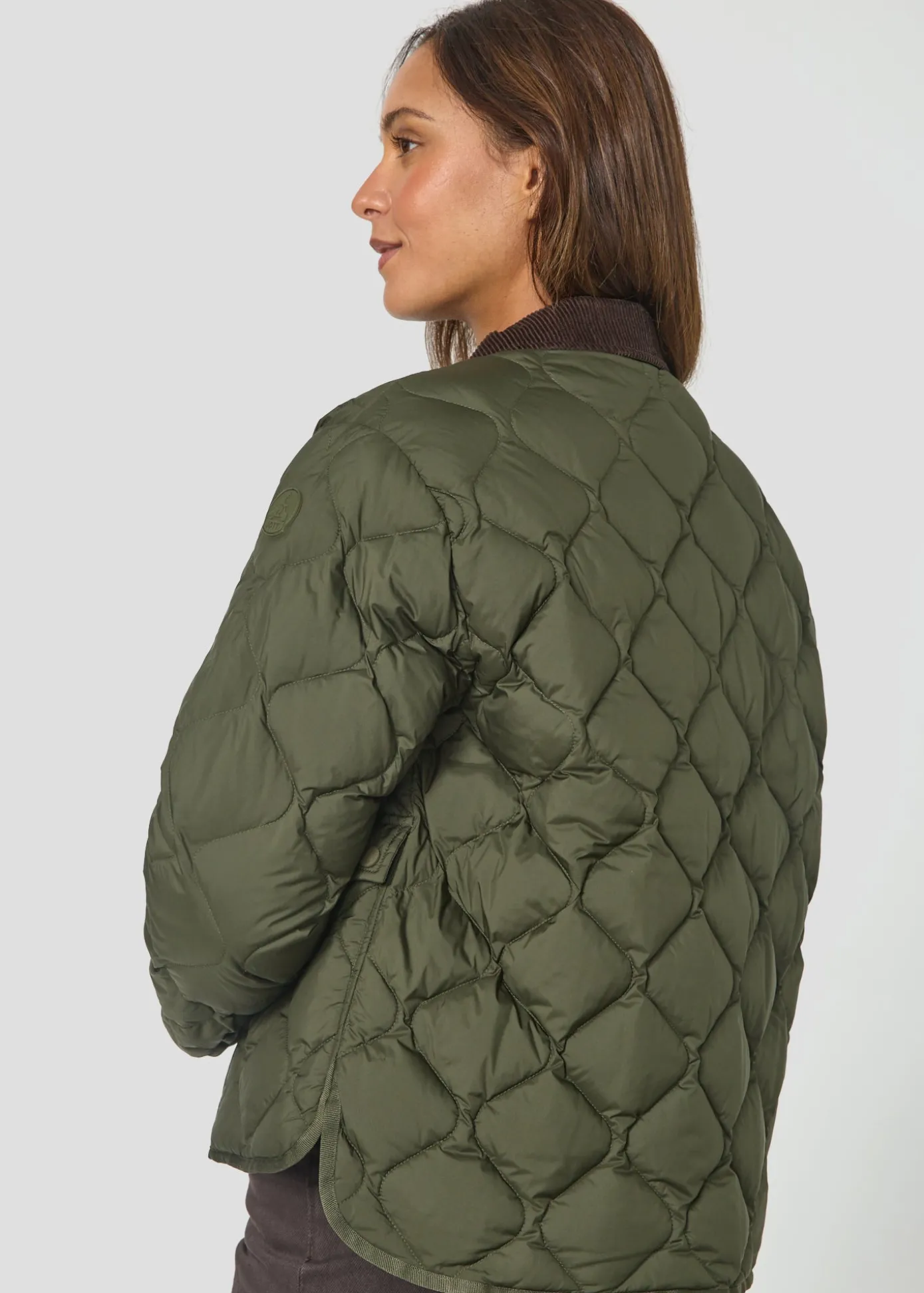 Doudoune courte oversize Army foncé Edna