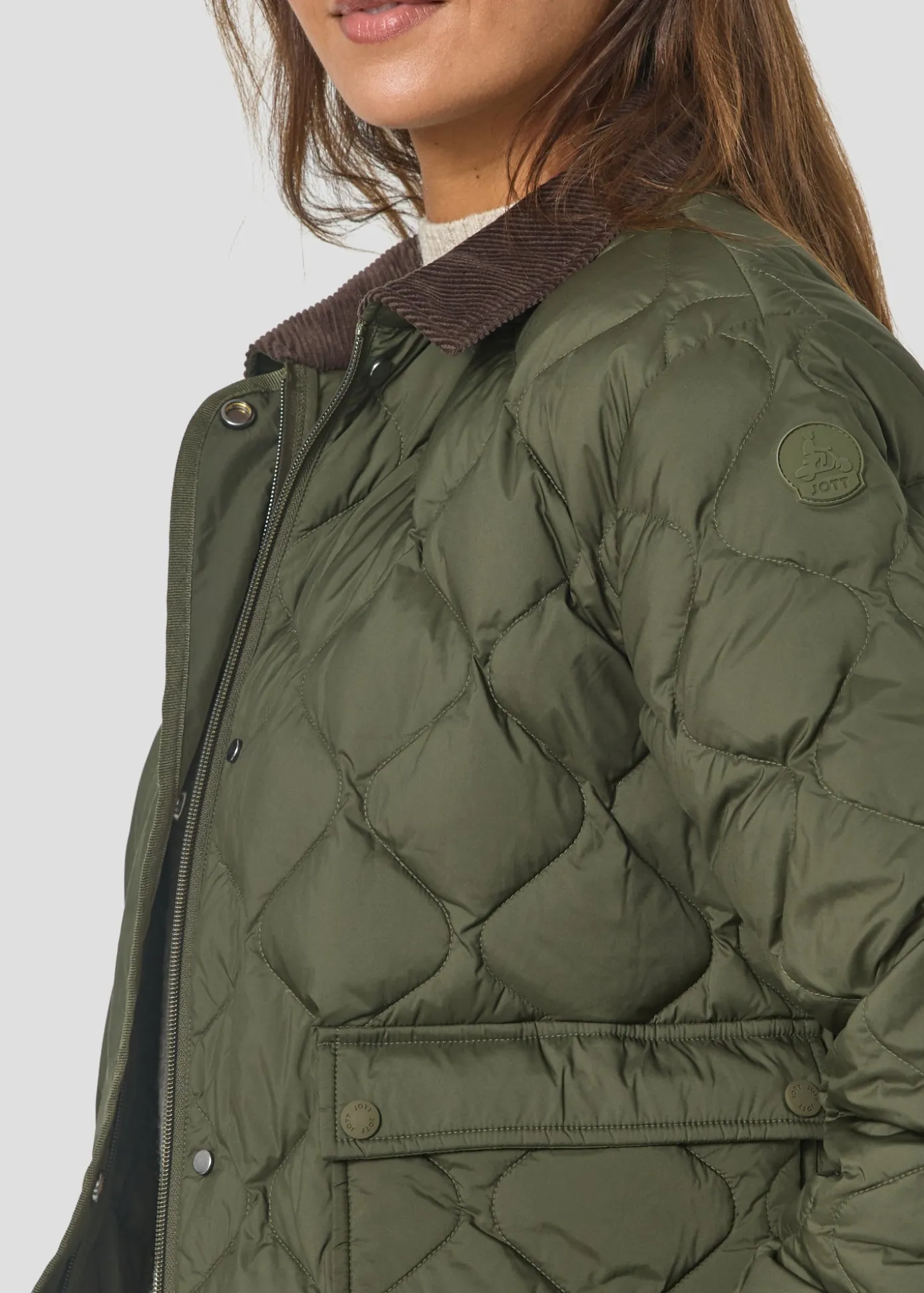 Doudoune courte oversize Army foncé Edna