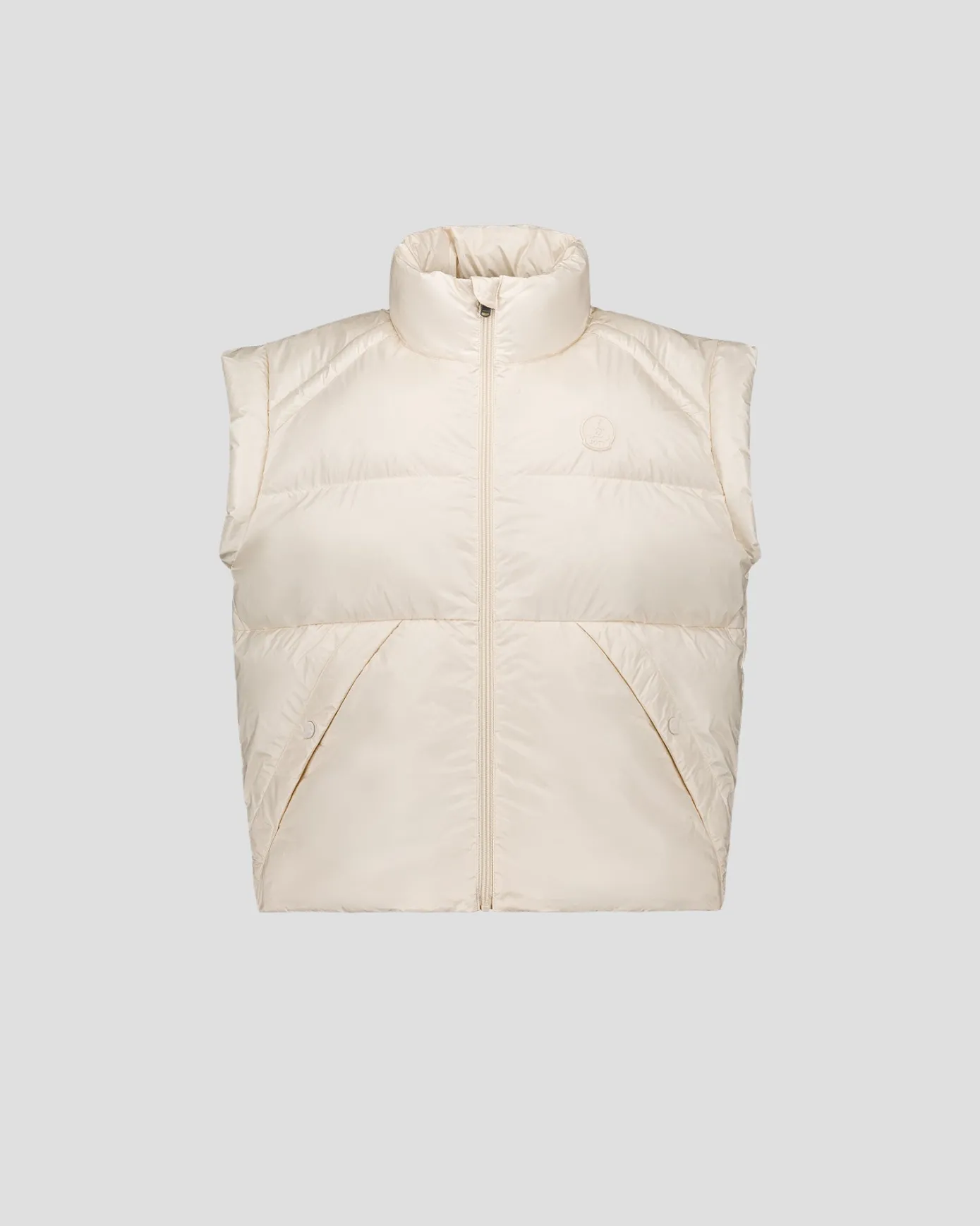 Doudoune courte oversize sans manches Naturel Lyna