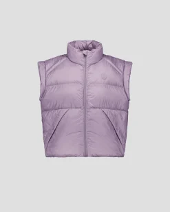 Doudoune courte oversize sans manches Encens violet Lyna