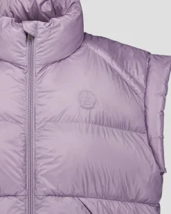 Doudoune courte oversize sans manches Encens violet Lyna