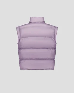 Doudoune courte oversize sans manches Encens violet Lyna