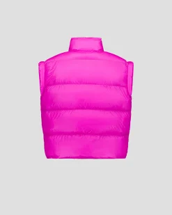 Doudoune courte oversize sans manches Rose électrique Lyna
