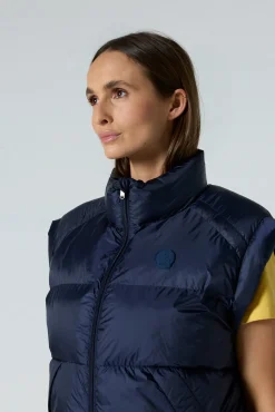 Doudoune courte oversize sans manches Marine Lyna