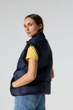 Doudoune courte oversize sans manches Marine Lyna