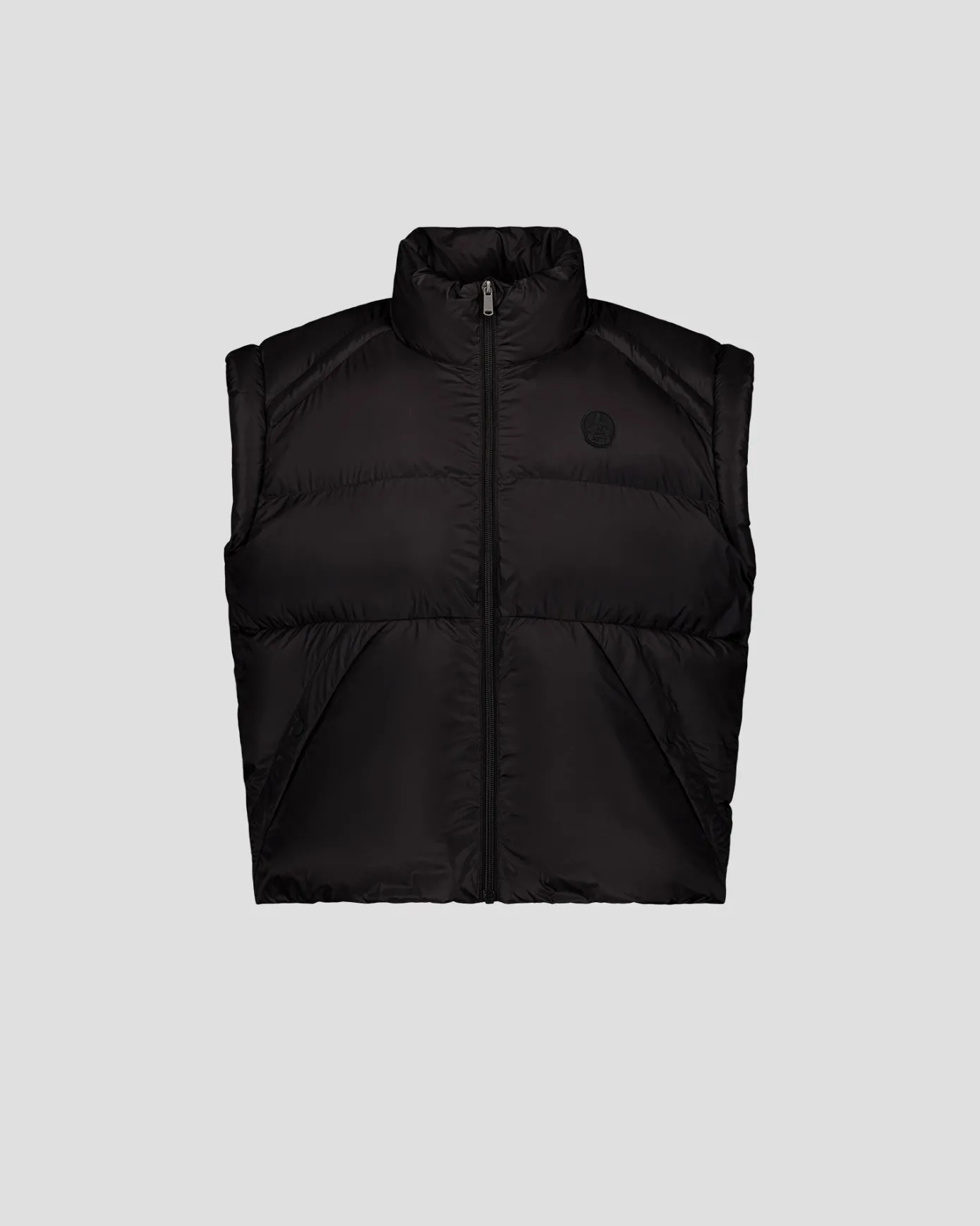 Doudoune courte oversize sans manches Noir Lyna