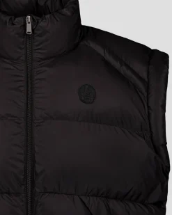 Doudoune courte oversize sans manches Noir Lyna