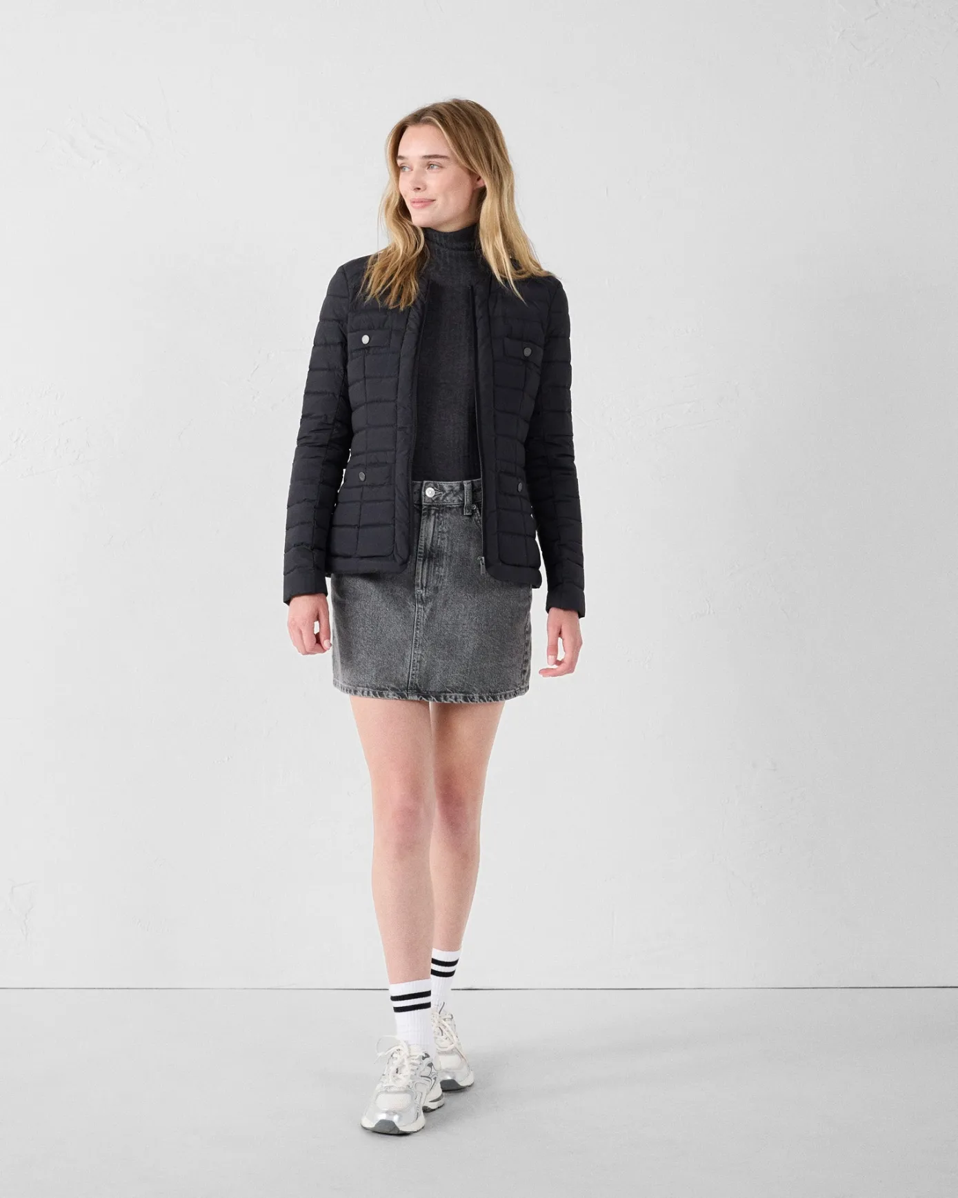 Doudoune de tailleur Noir Ingrid
