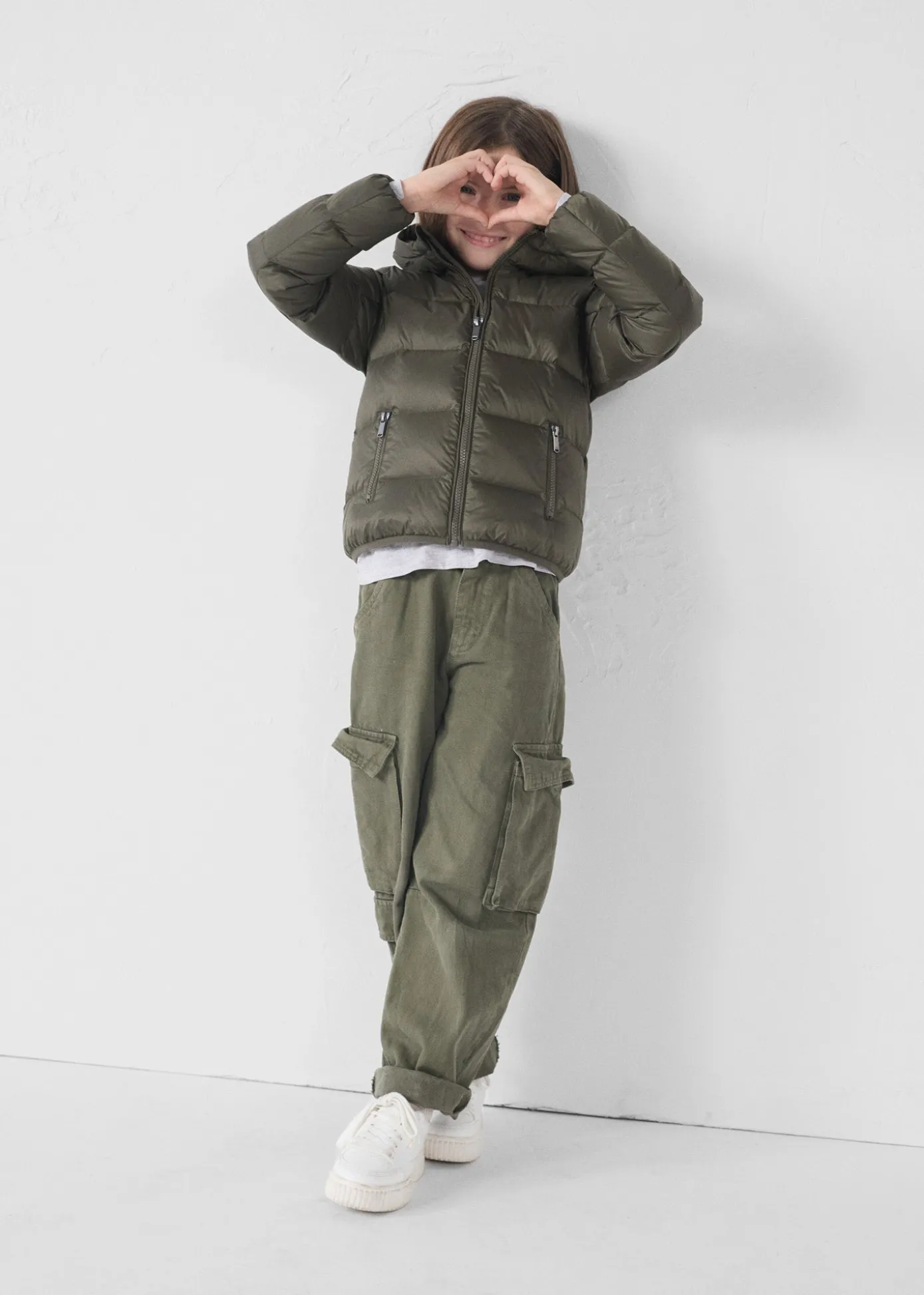 Doudoune enfant à capuche Grand Froid Army Kazan