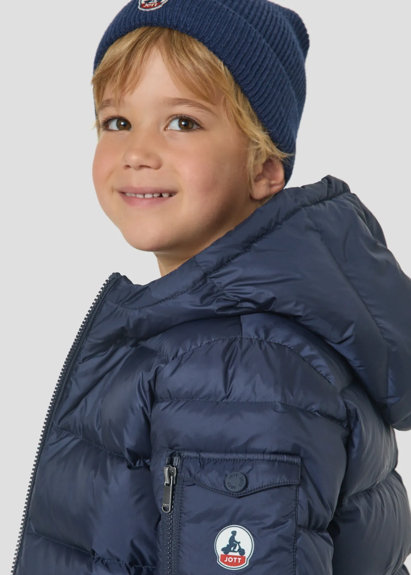 Doudoune enfant à capuche Grand Froid Marine Kazan
